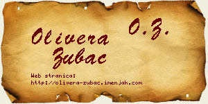 Olivera Zubac vizit kartica